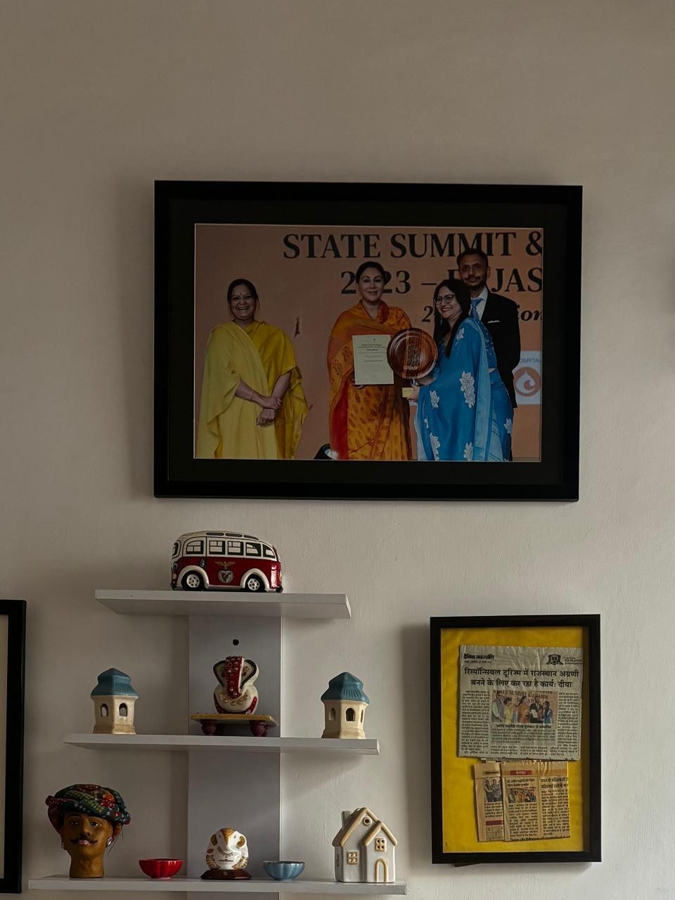 Your host — State Summit award and LittleBus memorabilia